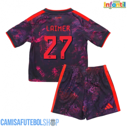 Camisa de time de futebol Bayern Munich Konrad Laimer #27 Replicas 3º Equipamento Infantil 2026-27 Manga Curta (+ Calças curtas)